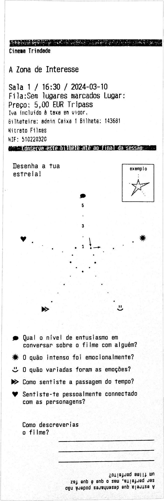 Printed prototype of a data visualisation system for reviewing movies.